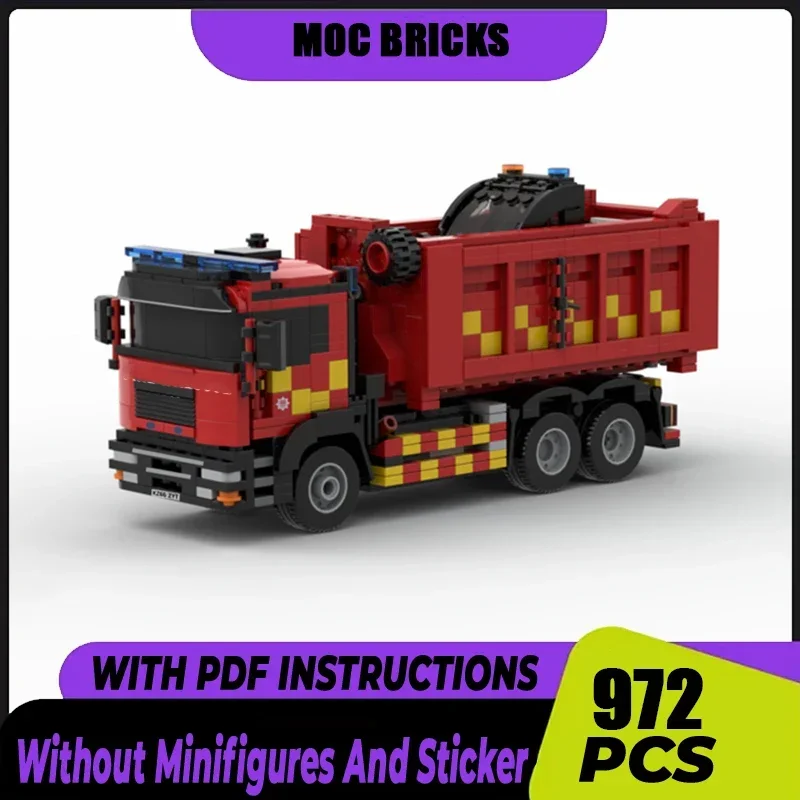 

Строительные блоки Moc Prime Mover Bobcat Technology London Fire Brigade, серия автомобилей, кирпич, фирменный автомобиль, игрушка «сделай сам» для
