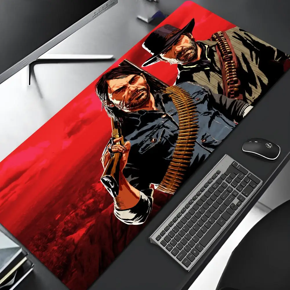 Red Dead R-Redemption 2 Mouse Pad Cartoon Lockedge Large Gaming Pad Computer Gamer Keyboard Mat Desk Mousepad PC Desk Pad