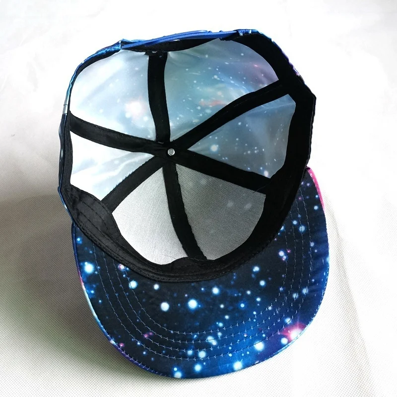 Women Men Galaxy Print Star Hip Hop Cap Snapback Baseball Flat Adjustable Hat 3