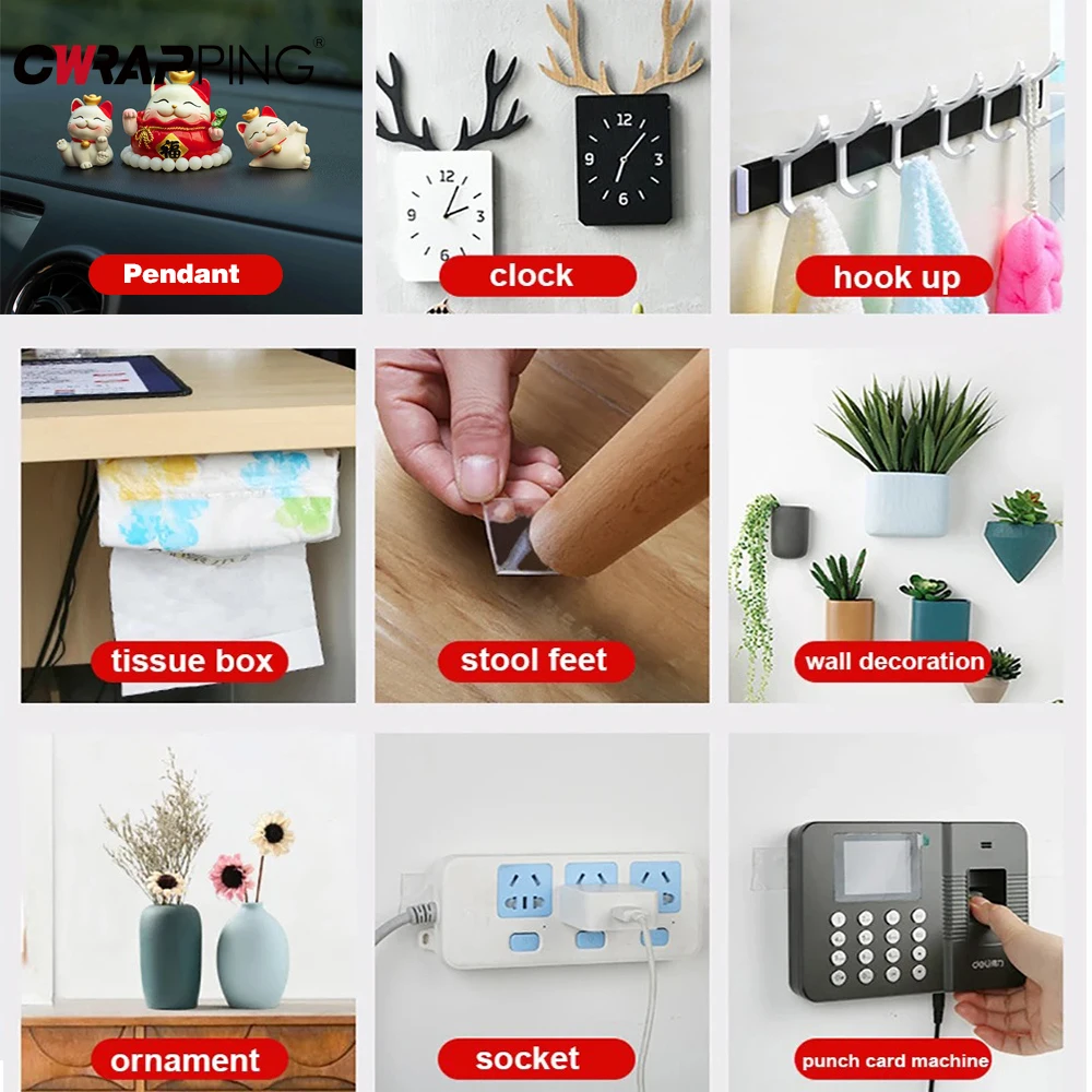 Nano cinta de doble cara súper fuerte, cinta transparente Extra impermeable sin rastro, pegatina para cocina y baño, 1/2/3M