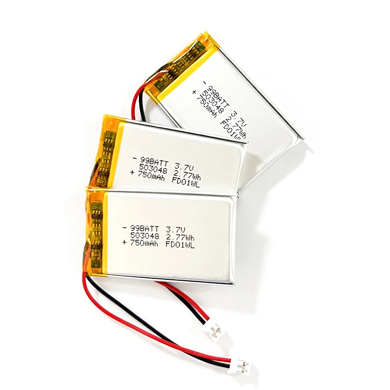 503048 3.7v Lithium Polymer Batteries 750mAh Rechargeable Lipo Batteries for Toy Breast Pump Lactation Booster Milking Machine
