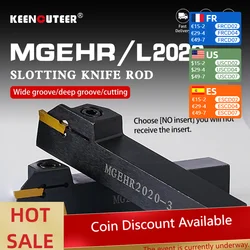 MGEHR2020-1.5/2/2.5/3/4 Grooving Turning Tool MGMN Carbide Insert MGEHR Straight Shank External Tool Holder Lathe Bar