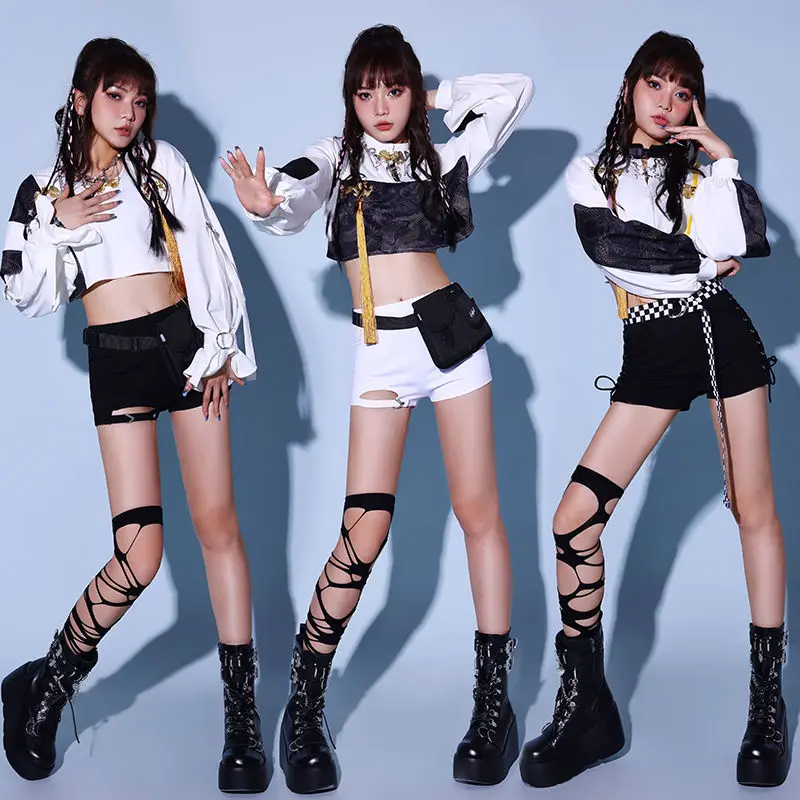 女性のジャズダンスパフォーマンス服、中国のシックな服、韓国のダンス、kpopsong Glosion、ヒップホップ