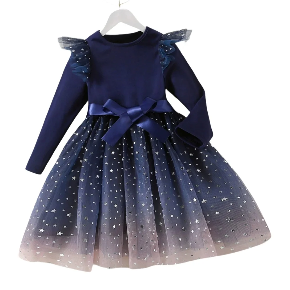 

2025 Long Sleeve Princess Dress For Baby Girls Toddlers Girls Outfits Children Clothing Kids Girls Clothes For 2 3 4 5 6 7 Years