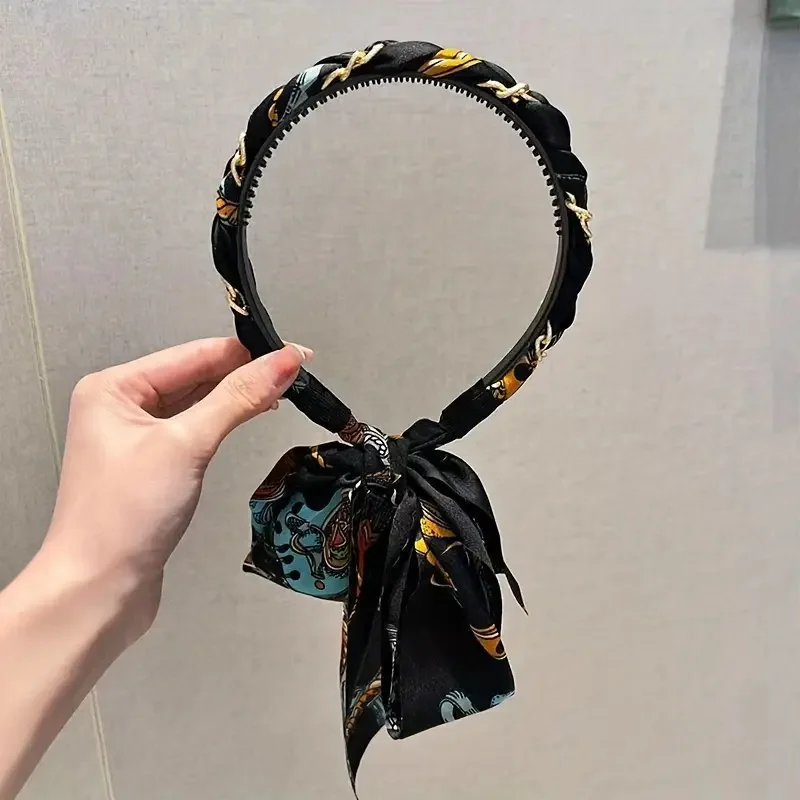 3 Stück Vintage-inspirierte Kette und Band-Stirnbänder für Damen, elegante Haar-Accessoires, perfekt für Zöpfe und Hochsteckfrisuren, stilvolle Haardekoration – Detail 5