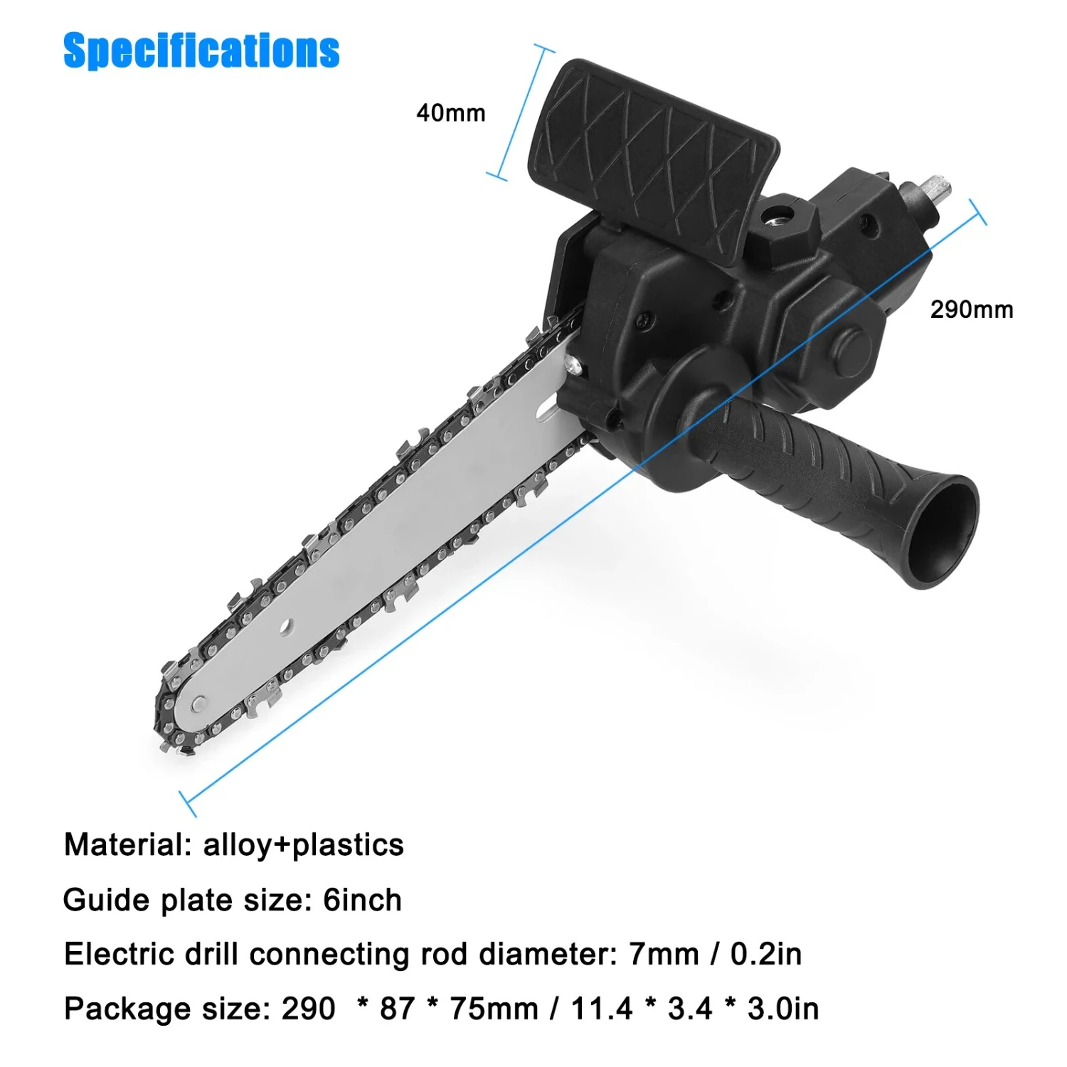 Essential High-Powered 4+6 Inch Modified Chainsaw Tool Set Attachment for Precise Woodworking and Cutting - Efficient and Accura