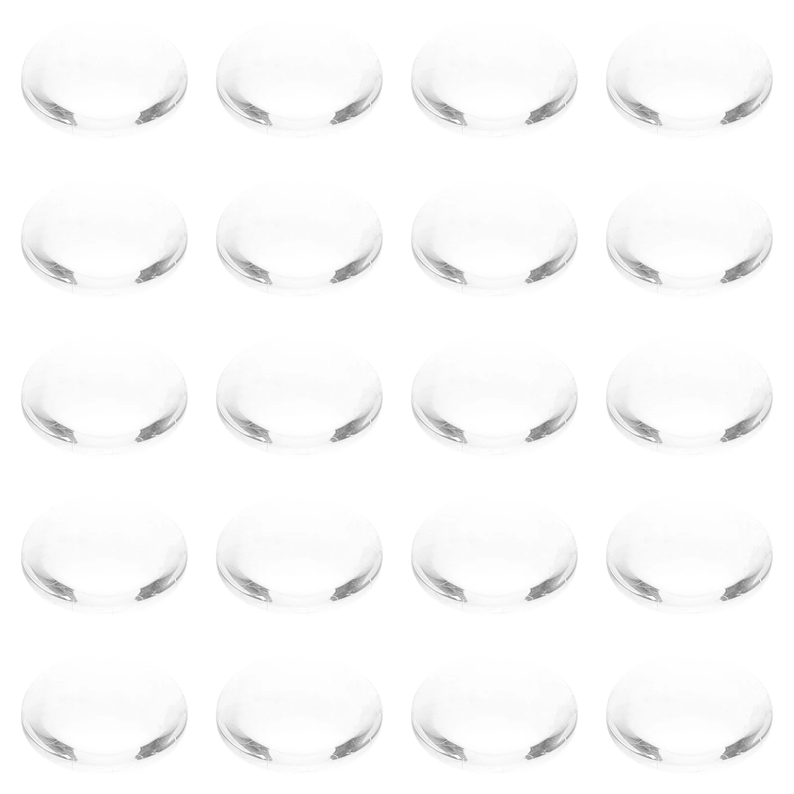 20 pezzi di carte colorate per unghie in vetro trasparente cabochon a cupola rotonda da 1,5 cm per esposizione di smalti per unghie punte false per allenamento artistico fai da te
