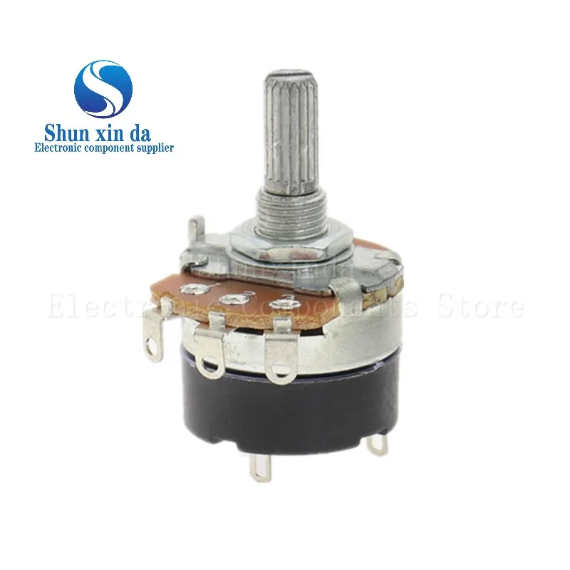 WH138-1 ความยาว 20 มม.B5K B10K B20K B50K B100K B250K B500K OHM ปรับความต้านทานความเร็วพร้อมสวิตช์ Potentiometer