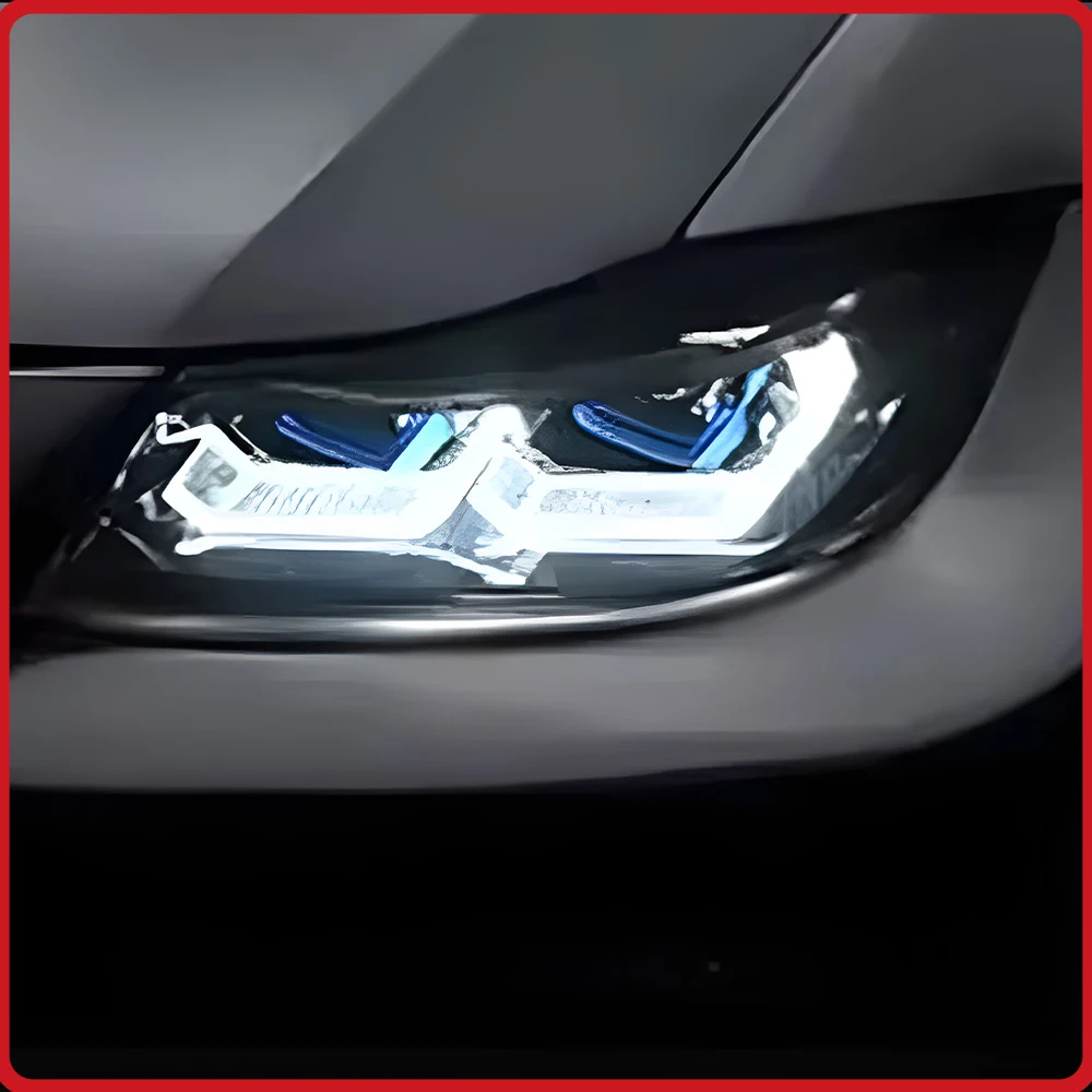 For BMW 3 Series E90 2005-2012 Car Headlights Assembly Upgrade LED Accessories,Startup Effect,Streamer Turn Light,Plug and Play