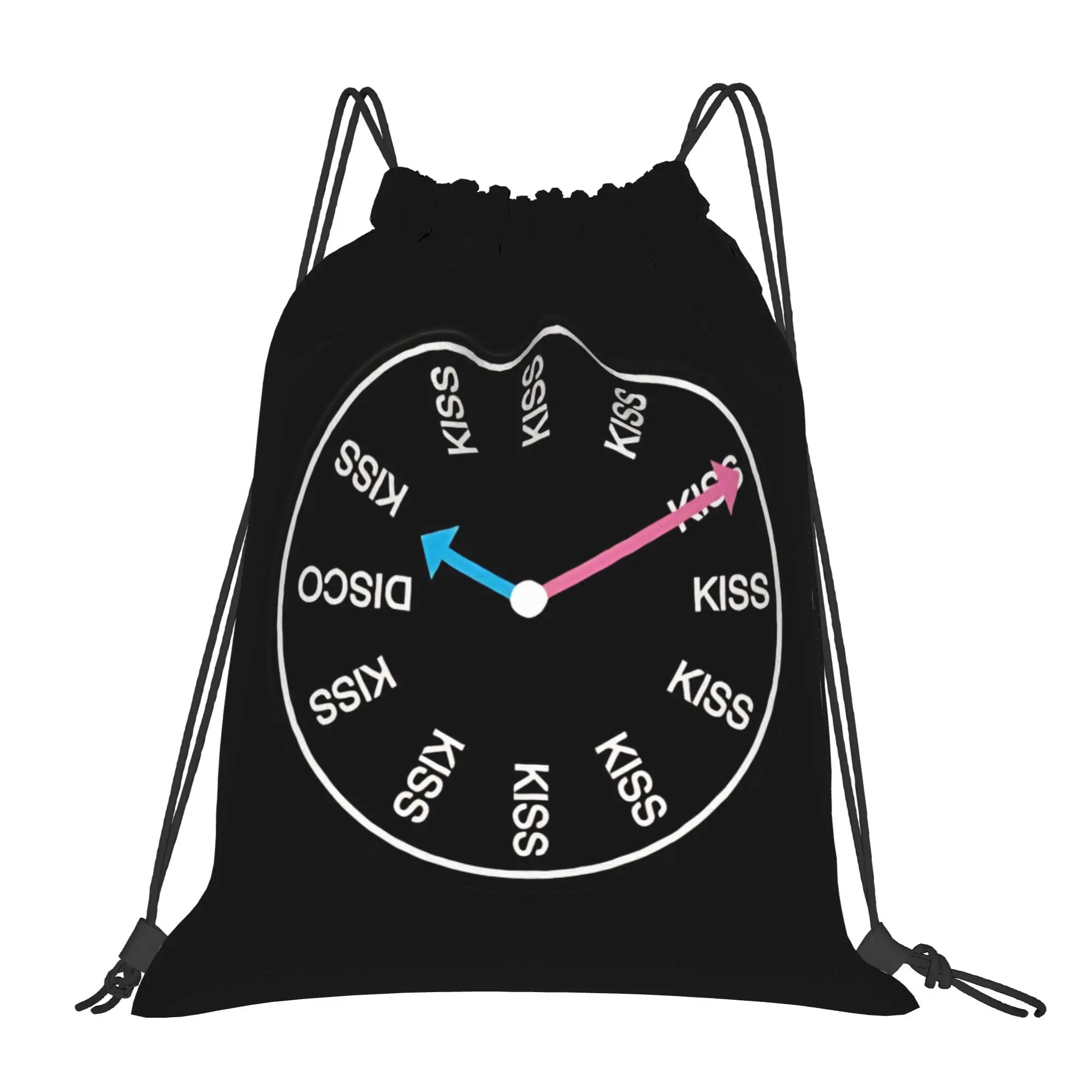 Kiss All The Time Disco Drawstring Backpack Sports Gym Sackpack Harrys Singer Styles String Bag for Hiking 36cm (W) x 43cm (H)