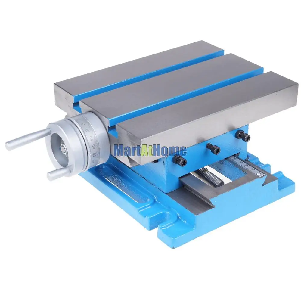 225*175mm Drilling Milling Machine Cross Slide Table Work Table XY with Ruler XY Travel 105x90mm