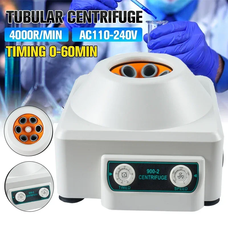 

Laboratory Electric Centrifuge 900-2 Low Speed 4000rpm 2086xg 6*20ml EU US Plasma Serum PRP PRF Separate Machine