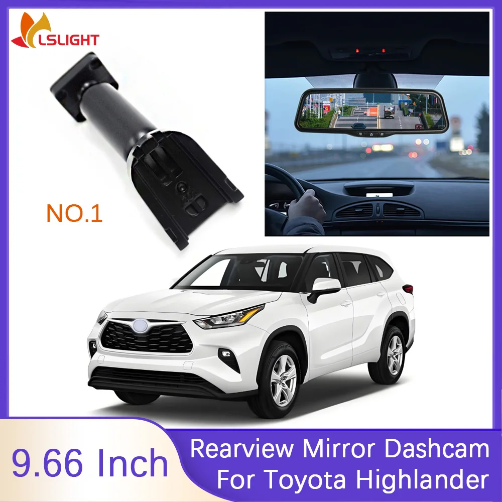

9.66 Inch Rearview Mirror Dashcam For Toyota Highlander Elite Edition 2018 2021 HD Support AHD CVBS Signal With Original Bracket