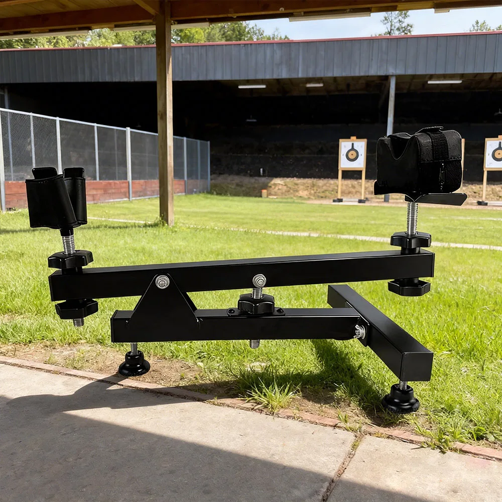 Shooting Target Alignment Stand - Metal Cleaning Aid Stand - Indoor and Outdoor Adjustable Display Bracket