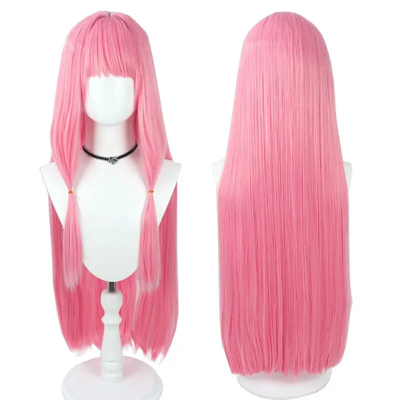 Kotonoha Akane Cosplay Wigs 90cm Women Long Straight Pink  Synthetic Hair