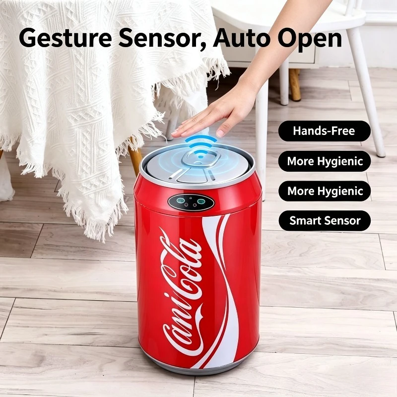 Smart Sensor Trash Can with Lid Automatic Sensing Garbage Bin Creative Intelligent Waste Bin for Home Kitchen Bathroom Decor
