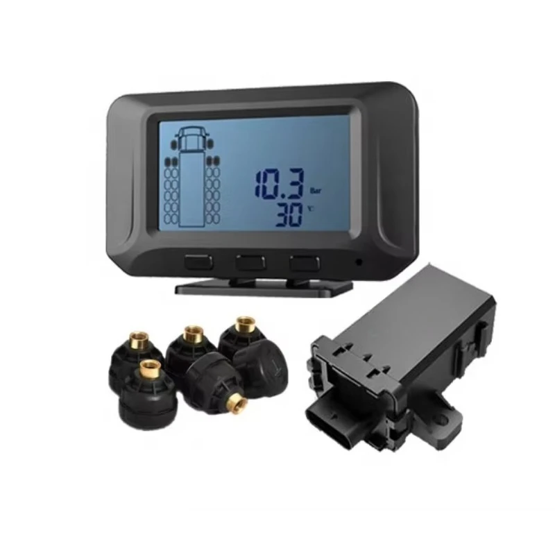 Tractor TPMS Bus Truck 6-Wheel External RS232 Wireless Digital Tire Pressure Monitoring System TD21SW-6 24V