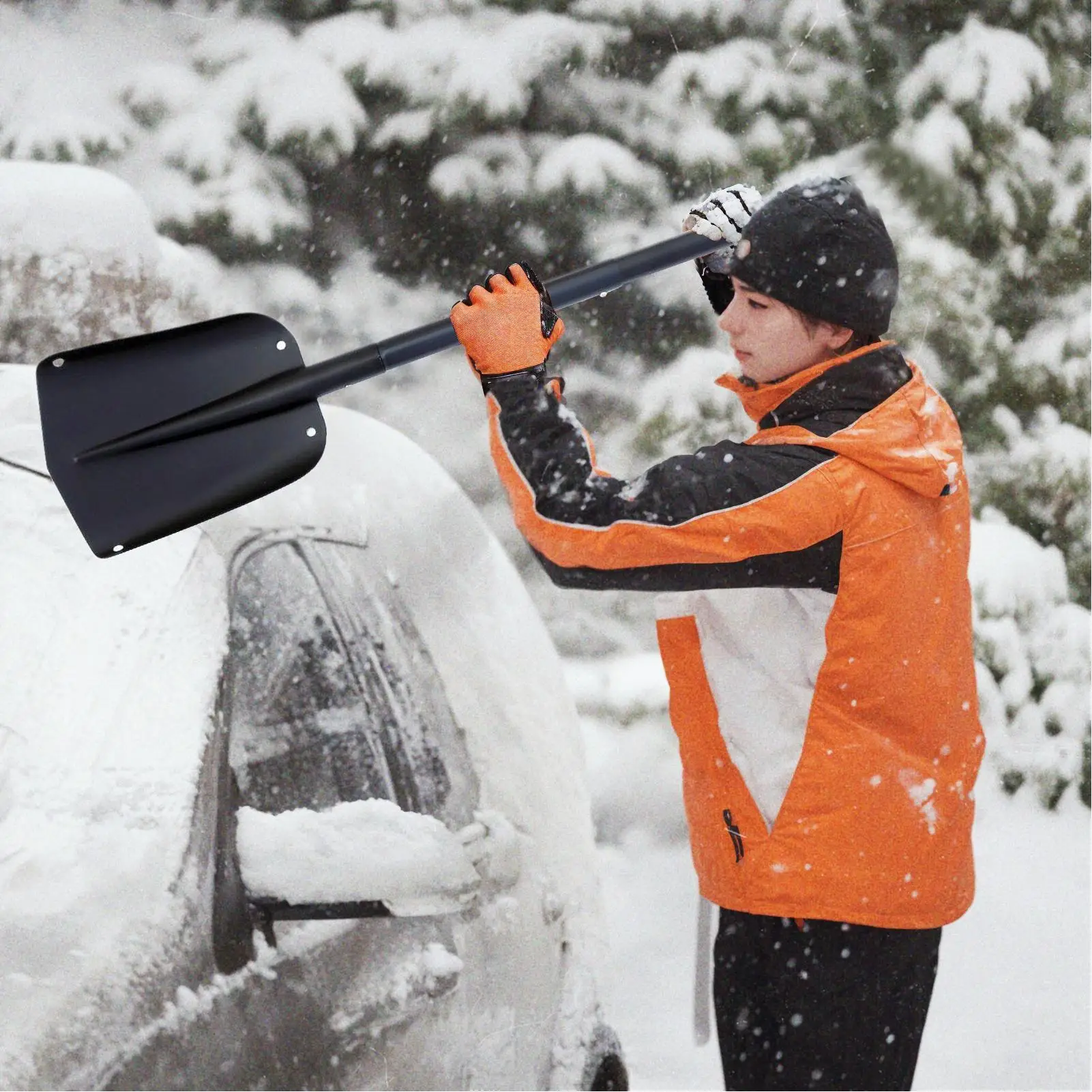 Snow Shovel For Driveway Telescopic Transfer Shovel For Garden Soil Excavation Scoop For Homeowner Property Manager