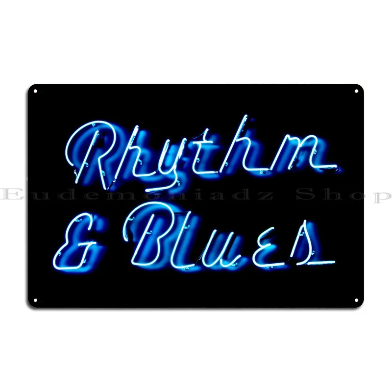 Rhythm And Blues Metal Plaque Poster Funny Wall Decor Wall Decor Design Wall Plaque Tin Sign Poster