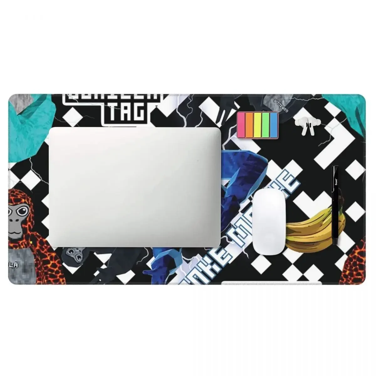 Large Mouse Pad Gorilla Tag VR Gamer Merch Pixel Monke Gamer PC Laptop Mats Keyboard Computer Gaming Office Accessories Desk Mat