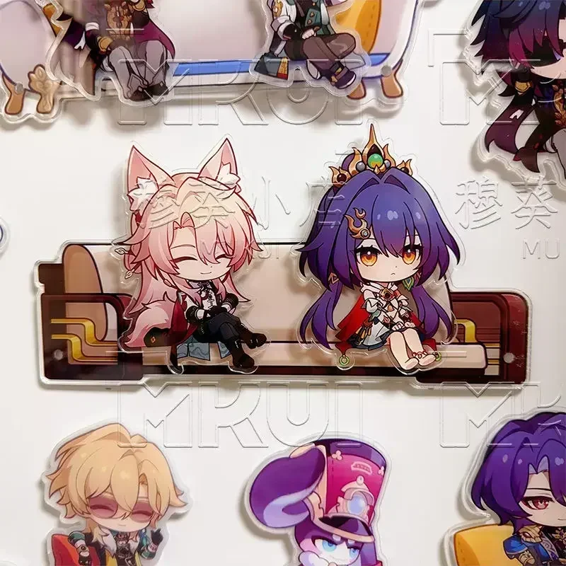 Honkai:Star Rail Live Broadcast Guest Or Host Magnetic Sofa Sitting Character Acrylic Fridge Sticker Jimi Keychain Desk Ornament