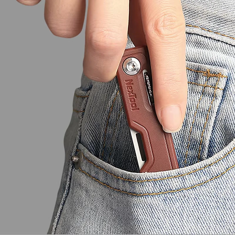 NexTool 10-in-1 Key Knife Mini Folding Pocket Knife Multifunctional EDC Tool Phone Holder Bottle Opener Card Pin Outdoor Tool view 5