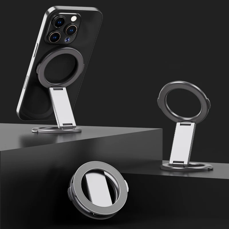 Suporte de anel de telefone magnético dupla face para acessórios magsafe suporte de anel de telefone multifuncional para iphone 14 15 16 pro