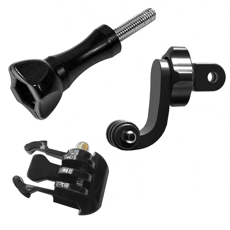 TNP Aluminum Thumb Screw Set For GoPro Hero Cameras, 1 Long (2.2 Inch) + 2 Short (1.7 Inch), CNC Machined Stainless Steel, Gold, With O-Ring