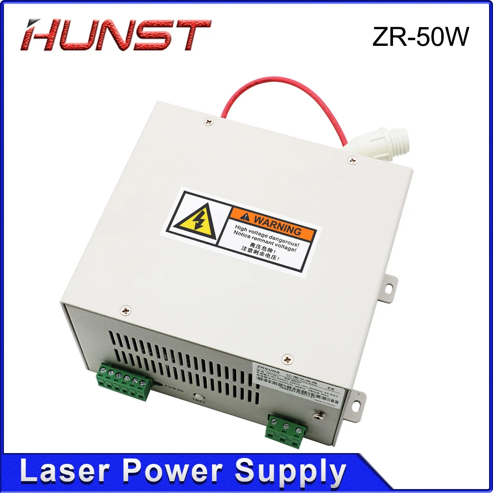 Лазерный источник питания HUNST ZR 50 Вт для станок для гравировки и резки стеклянных трубок Co2 мощностью 40 Вт и 50 Вт. Гарантия 2 года.