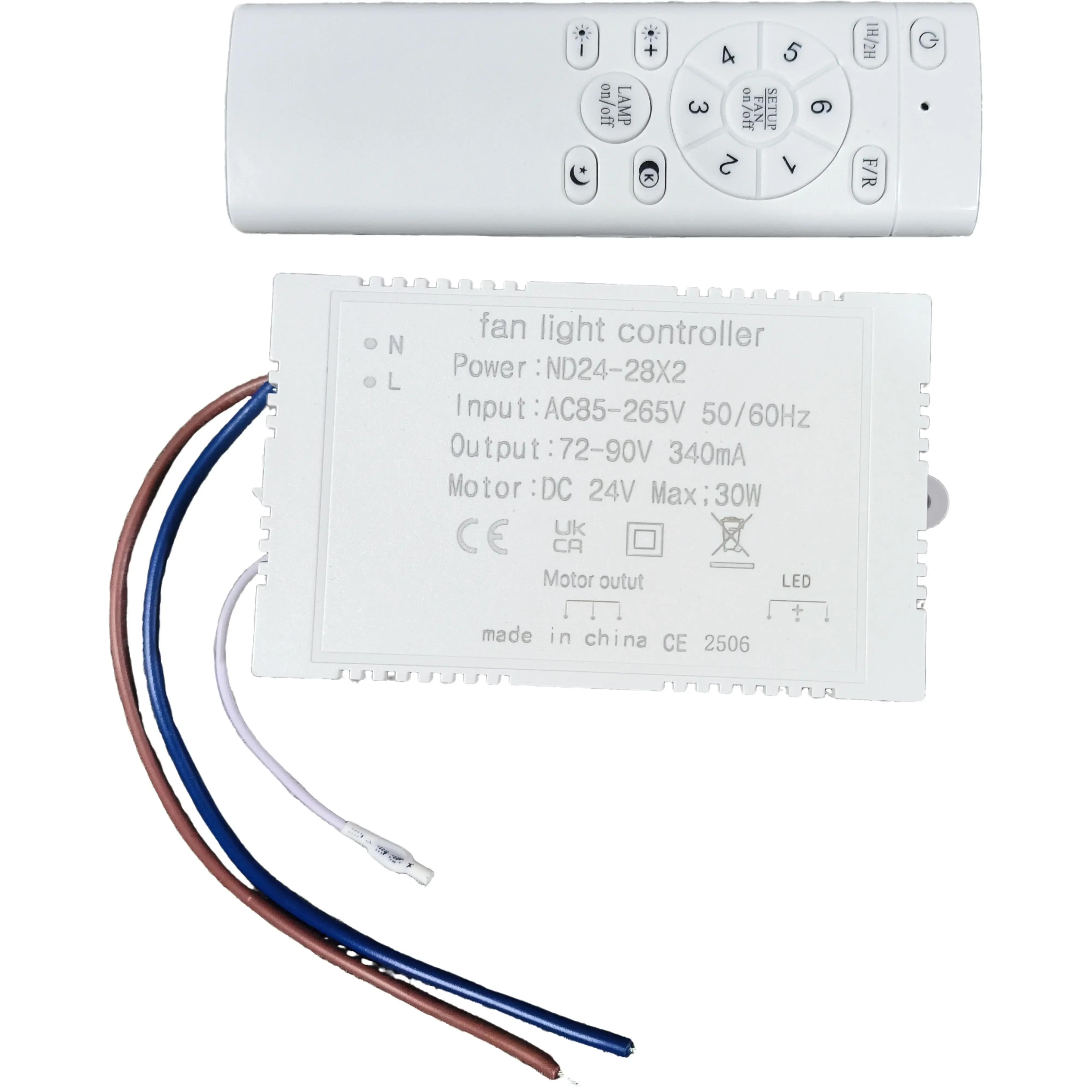 IRALAN لوتس مروحة ضوء قطاع LED سائق وجهاز التحكم عن بعد عكس الضوء 85-265 فولت LED محول الإضاءة الطاقة 90-260 فولت