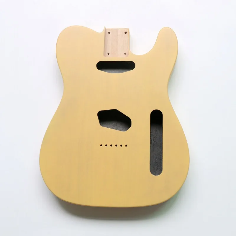 Electric Guitar DIY Replacement Body, Alder Wood Honey‑Gold Color Nitro Finish Style Housing