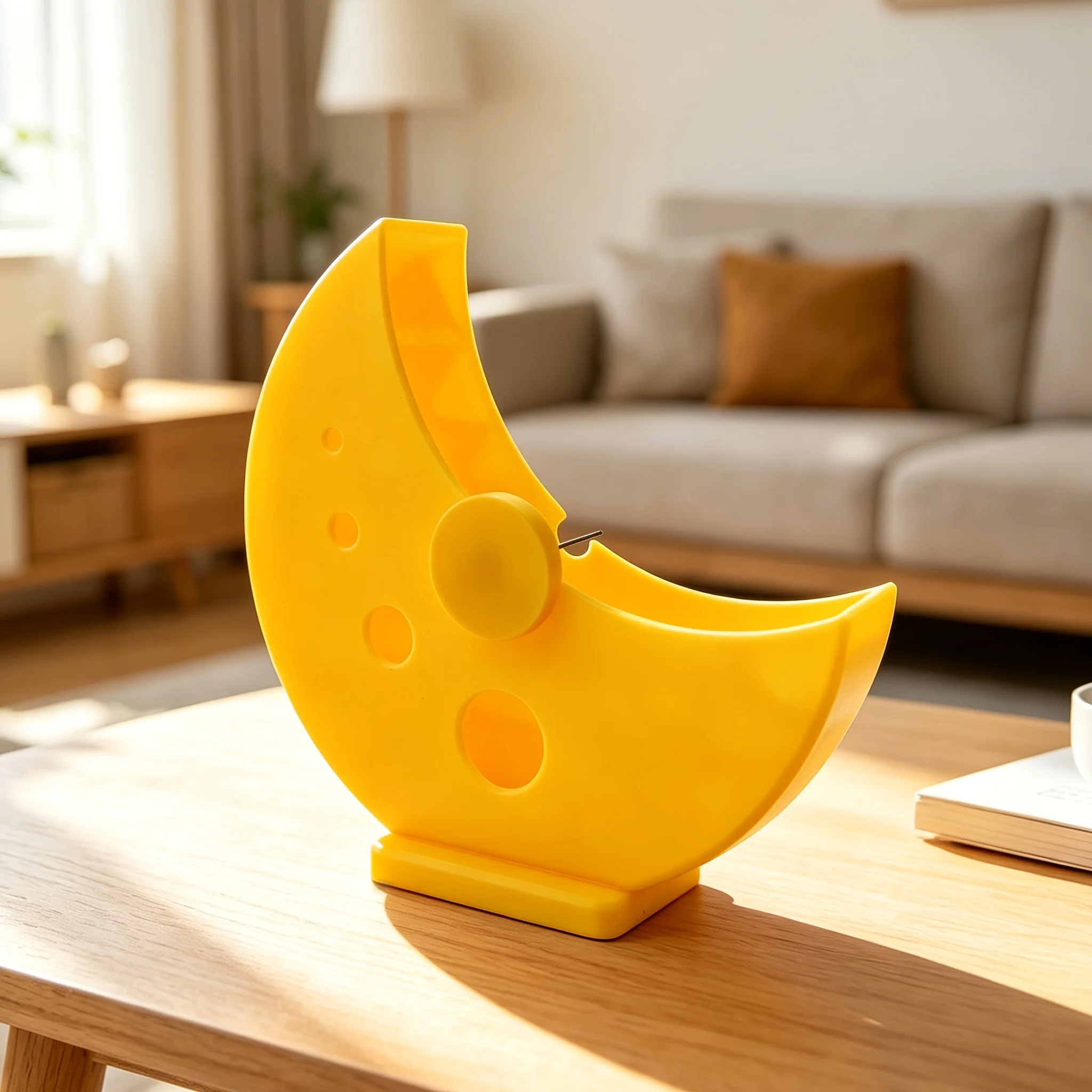 3D printed cheese moon-shaped mosquito coil holder, household mosquito coil tray, suitable for bedroom, living room and bathroom