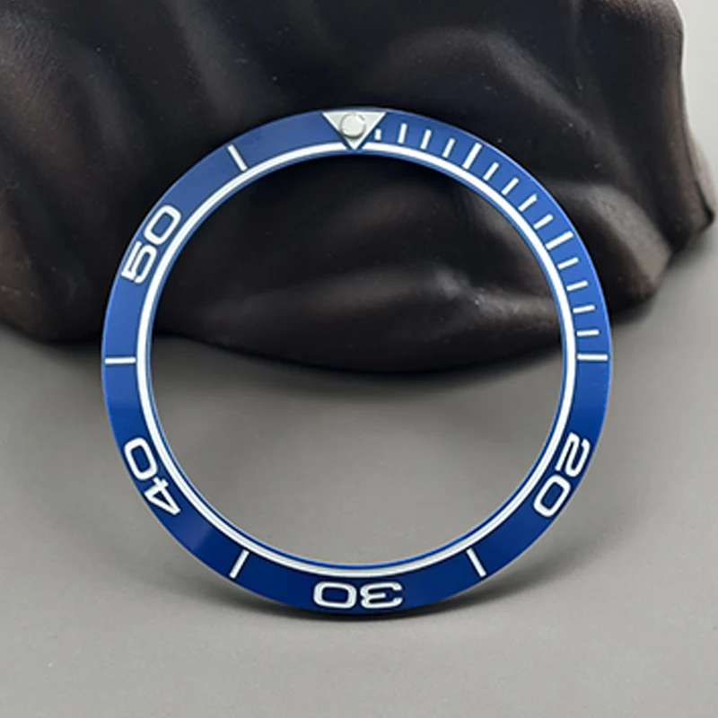 38mm×30.7mm Curved Ceramics Bezel Insert Rings Fits SKX007 SKX009 GMT SUB Watch Case NH35 NH36 Movement Men Watch Parts Refit