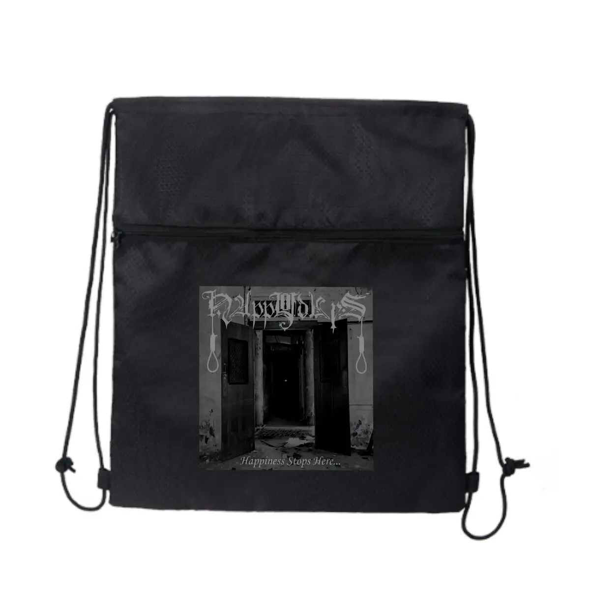 

Счастье останавливает здесь... Складной рюкзак на шнурке Легкий простой и модный спортивный рюкзак унисекс