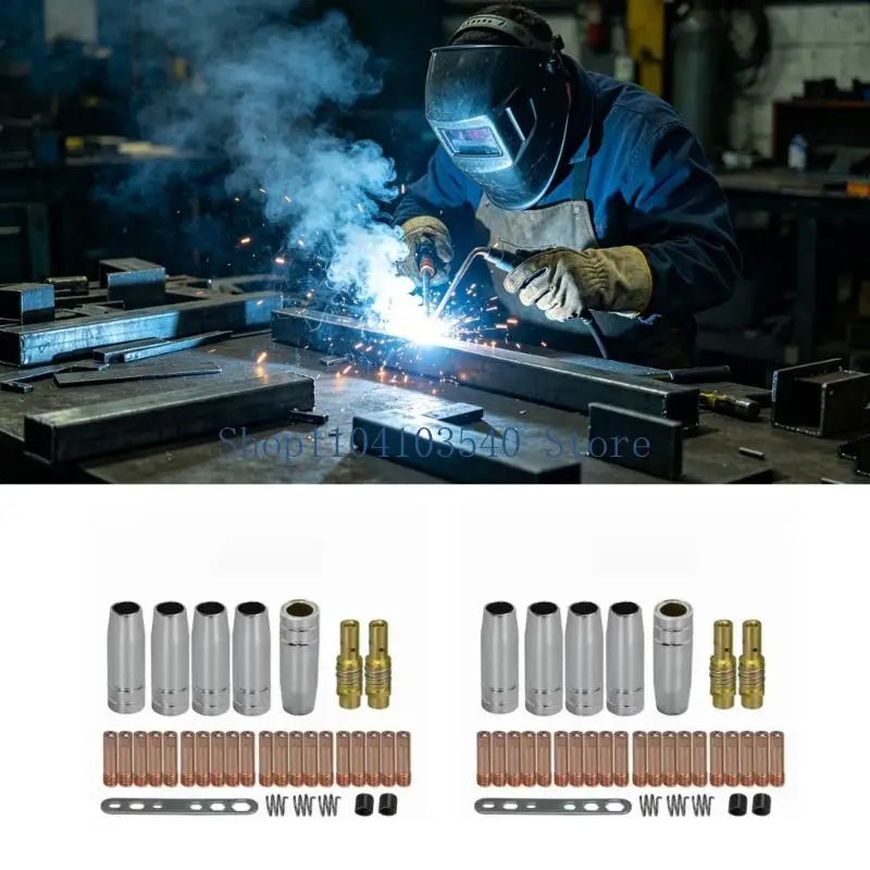 02DC Professional Welding Nozzle Connection And Tip Set For MB15AK Mig Welding Torch