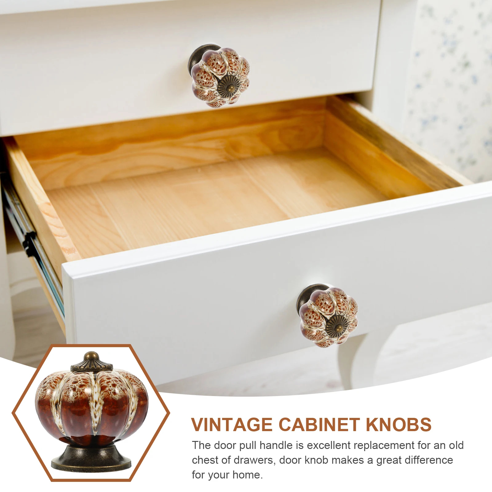 

2Pcs Colorful Ceramic Cabinet Pull Handles Vintage Drawer Knobs for Kitchen Cupboard Furniture Dresser Replacement Decorative