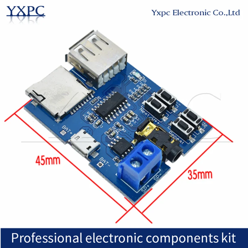 

MP3 Lossless Decoding Board Audio Plug-in U Disk Decoder TF Card USB Player Module Amplifier Decoding Audio Player