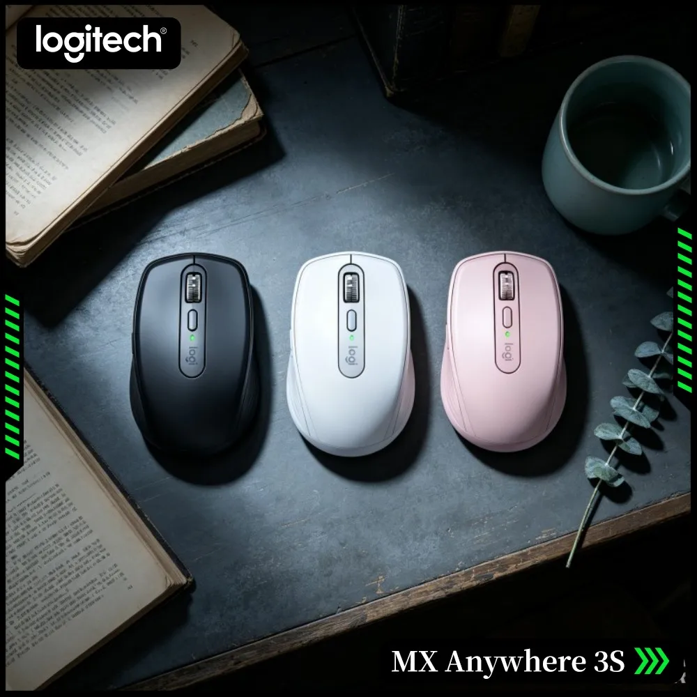High-Performance MX Anywhere 3S - 8000 DPI Darkfield, USB-C Quick Charge, Hyper-Scroll, Great For Multi-Device Campus Lab