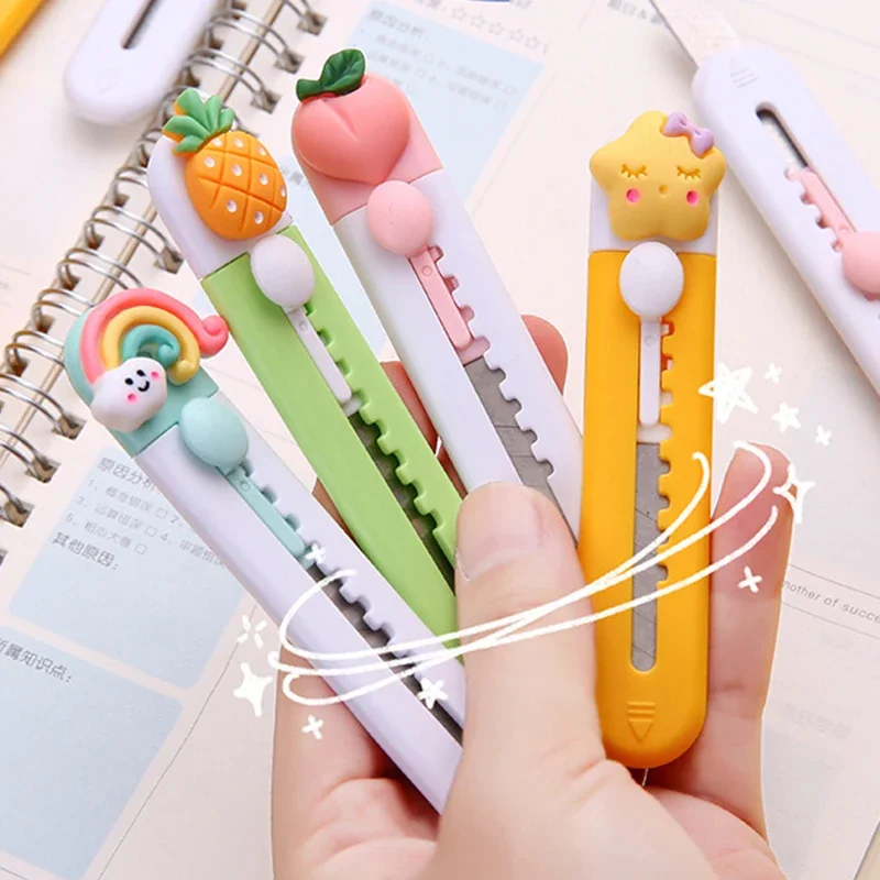 3/5Pcs Cute Cartoon Cat Claw Clouds Portable Paper Mini Cutter Utility Knives Stationery for School Office Home