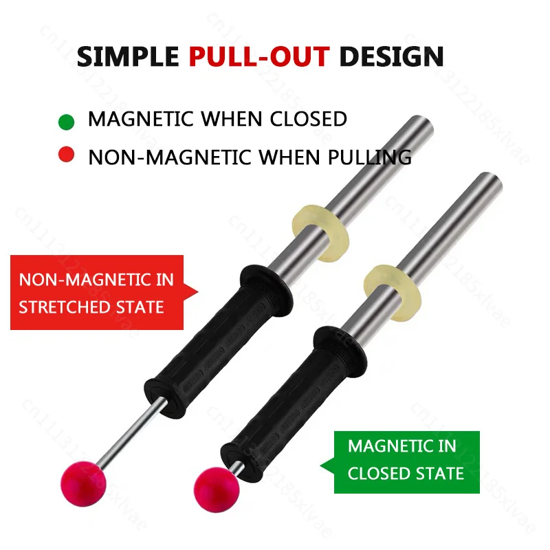 Telescopic Magnetic Sweeper Pickup Tool, Heavy‑Duty Retractable‑Handle Strong Magnet Bar for Iron Filings Metal Scrap Workshop