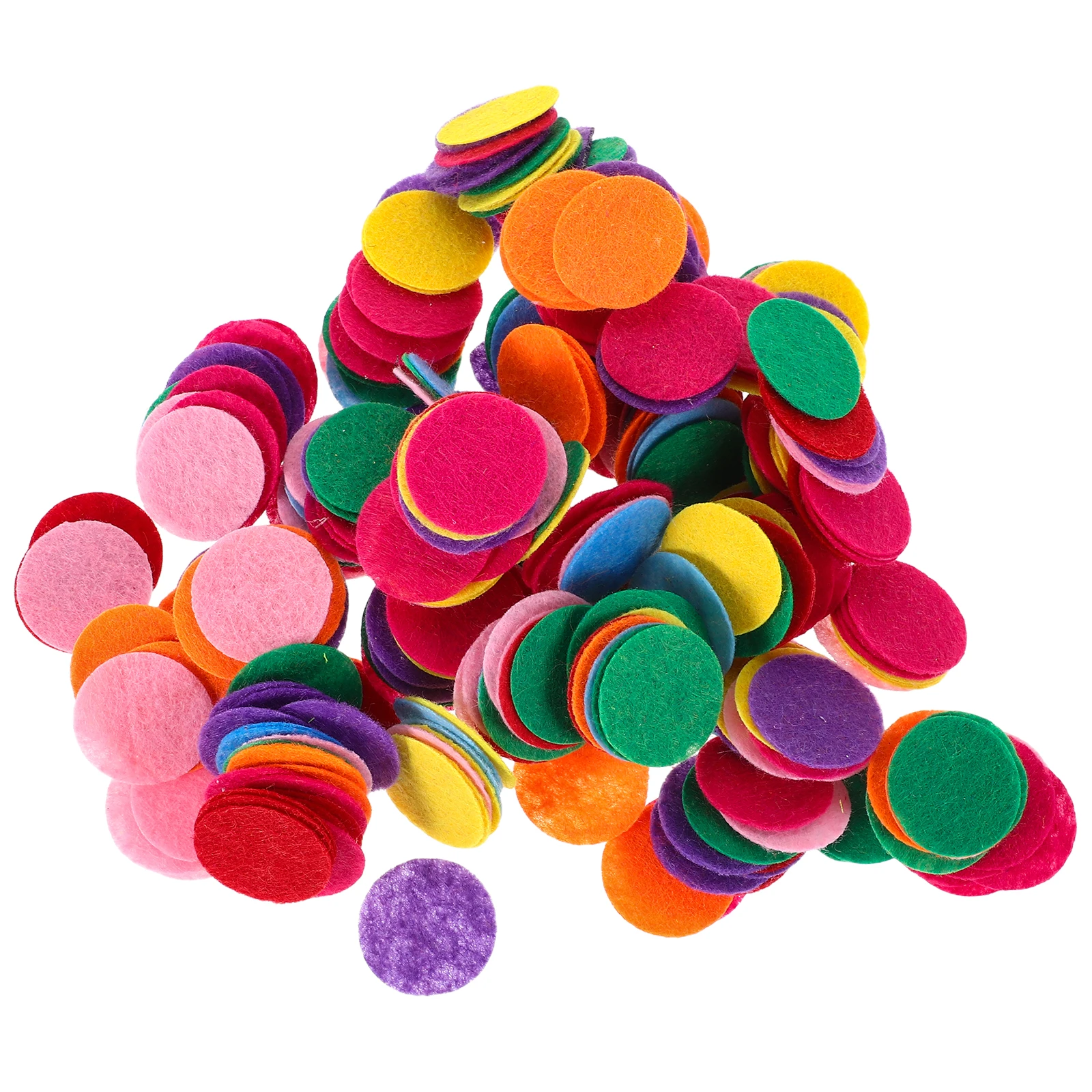 

Early Education Felt Patch Fabric Circle for Diy Sewing Colorful Pads Hair Accessory Craft