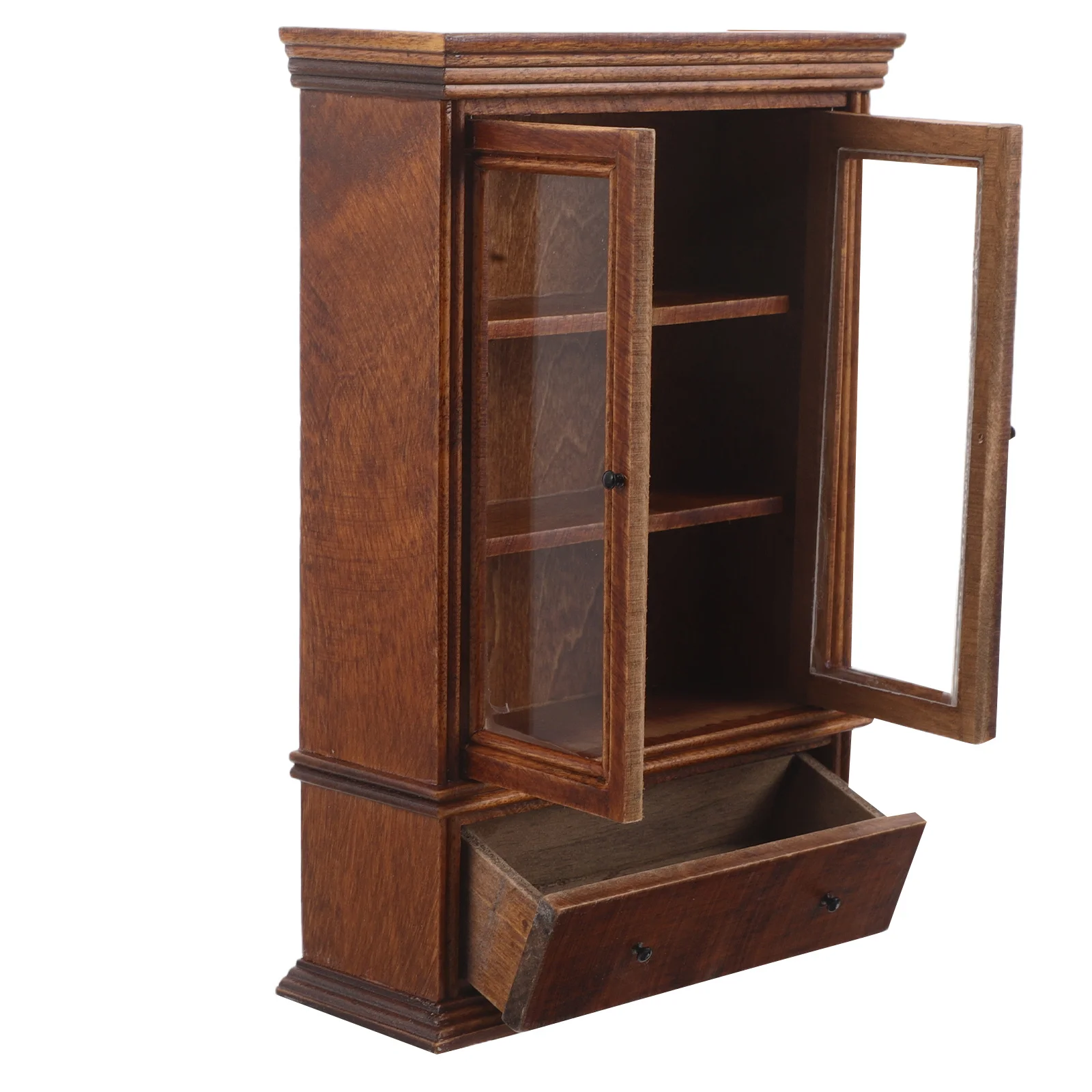 

Elegant 1:12 Dollhouse Sideboard Miniature Wooden Cabinet Storage Cupboard For Living Room Coffee Decor Vintage Style Furniture