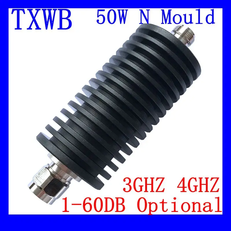 

50W N Male Plug to N Female Jack Connector RF Attenuator DC-3Ghz/4Ghz RFcoaxial Power 50ohm 1~60db Brand New and High Quality