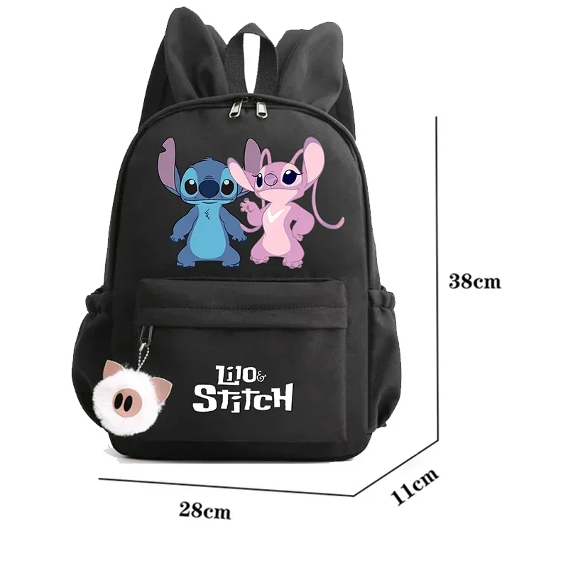 MINISO Disney Lilo Stitch Backpack for Girl Boy Student Teenager Children Rucksack Women Casual School Bags Kids Birthday Gift