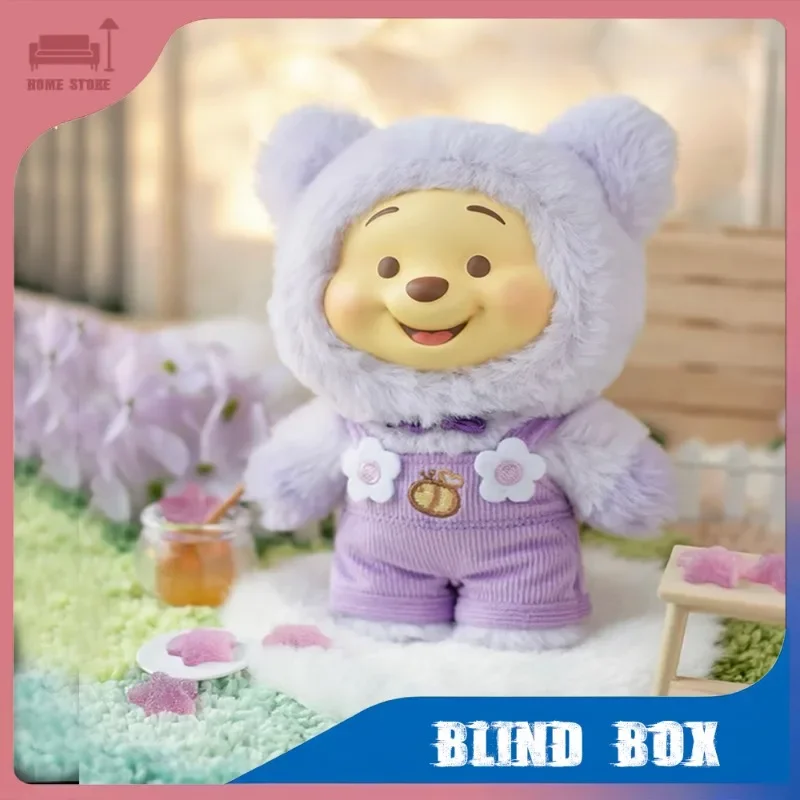 

Genuine Winnie The Pooh Candy Series Blind Box Desktop Decoration Vinyl Face Plush Keychain Cute Mystery Boxes for Girls Gifts