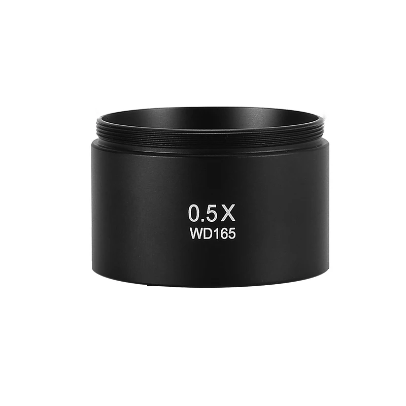 WD165 0.5X WD120 0.7X 三眼実体顕微鏡補助対物レンズバーローレンズ 48 ミリメートルスレッド光学ガラスレンズ