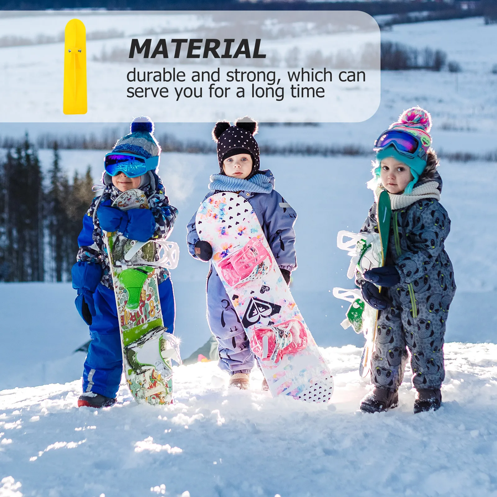 Slitta Scooter Attrezzatura da slittino da neve Bici Equilibrio Snowboard Giallo Sci Skate Bambino