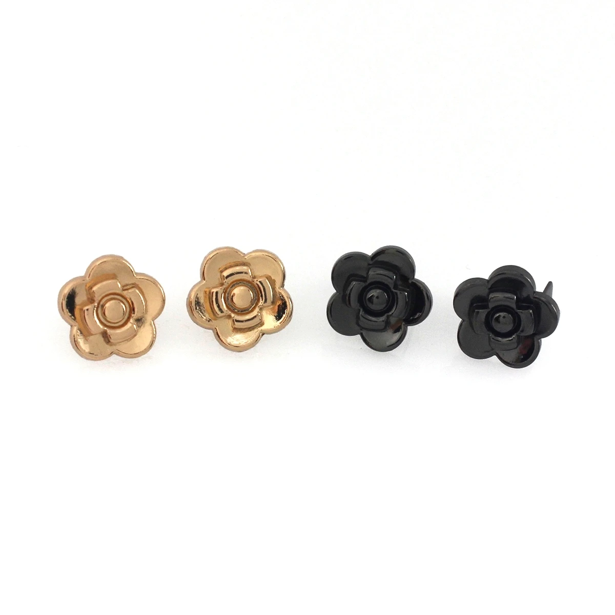 2pcs Metal Rose Flower Shape Buckle Fashion Clasp for Leather Craft Bag Strap Belt Handle Shoulder Garments Shoes Accessories