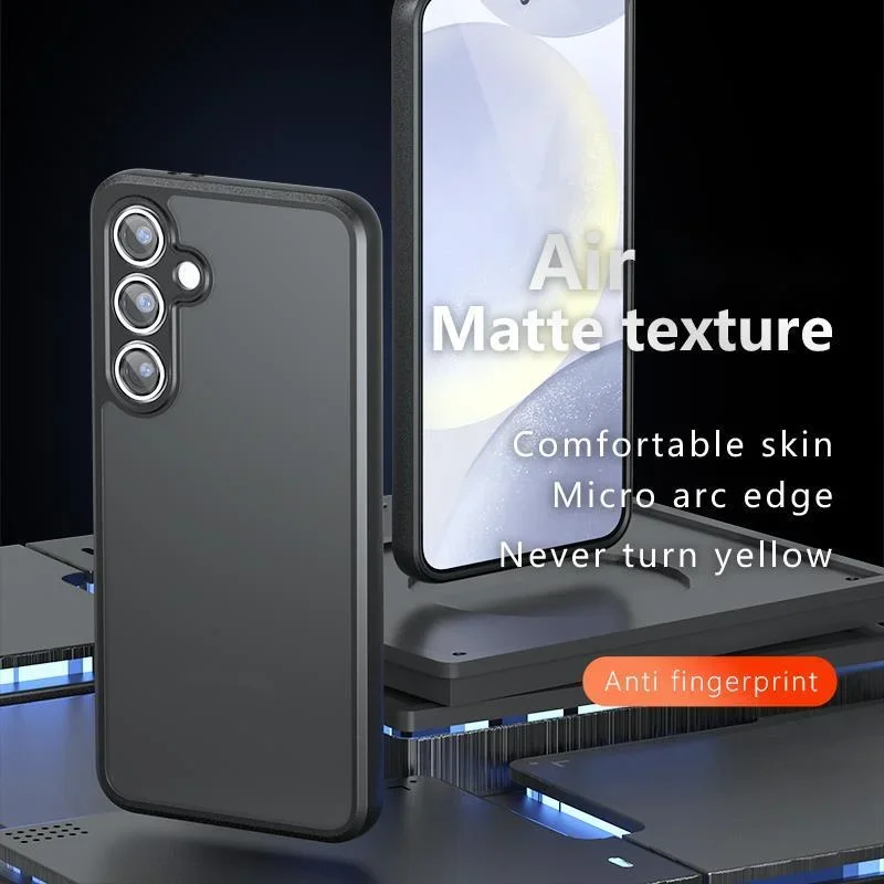 Luxury Aromr Shockproof Case For Samsung Galaxy S24 S23 Plus S24 FE S24 Ultra 5G hard pc clear Skin Feel Cover Cases