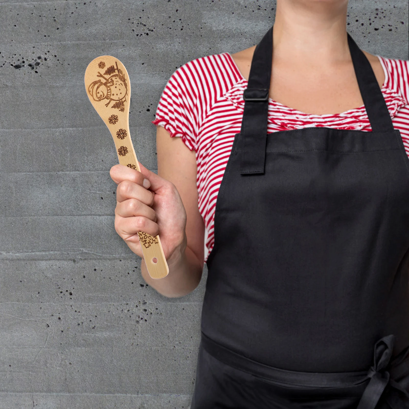 

5Pcs Bamboo Shovels Kitchenware Eco Friendly Wear Resistant Cooking Tools Utensil Set Safe Healthy Baking Gadgets